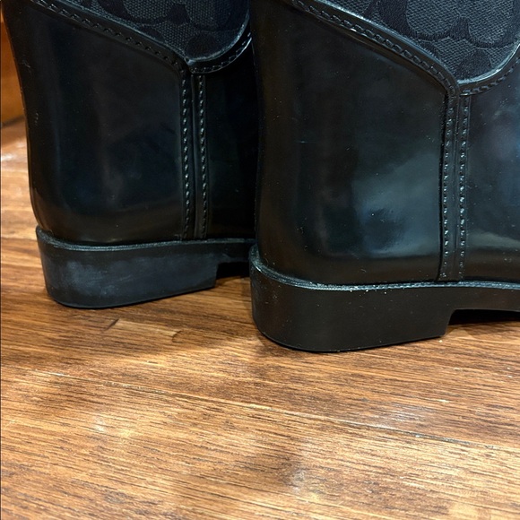 Coach Tristee Black Rain Boots Size 7M - Picture 12 of 15